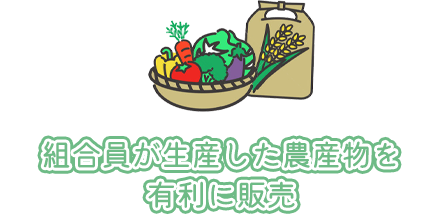 組合員が生産した農産物を有利に販売